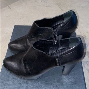 Prada Sport 38.5 Black Leather Booties